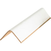 Global Industrial Light Duty Edge Protectors, 2"W x 2"D x 48"L, .12" Thick, White, 50/Pack