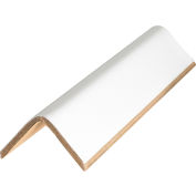 Global Industrial Heavy Duty Edge Protectors, 3"W x 3"D x 48"L, .225" Thick, White, 25/Pack