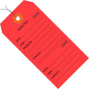 Global Industrial Consecutively Repair Tag Pre Wired#5, 4-3/4"L x 2-3/8"W, Red, 1000/Pk