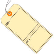 Global Industrial Consecutively Claim Tag, Pre Strung, #5, 4-3/4"L x 2-3/8"W, Manila, 1000/Pk