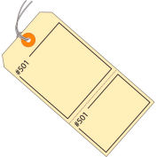 Global Industrial&#153; Consecutively Claim Tag, Pre Strung, #5, 4-3/4&quot;L x 2-3/8&quot;W, Manila, 1000/Pk