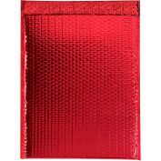 Global Industrial Glamour Bubble Mailers, 13"W x 17-1/2"L, Red, 100/Pack