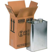 Global Industrial™ Haz Mat Boxes 1 Gal. F Style Can, 6-3/4"L x 4-5/16"W x 10-3/8"H Kraft 20/Pk