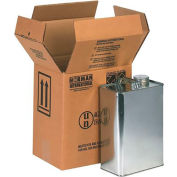 Global Industrial Haz Mat Boxes Two 1 Gal. F Style Cans, 8-7/8"L x 6-5/8"W x 10-1/4"H, 20/Pk