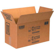 Global Industrial Haz Mat Boxes Two 1 Gal. Paint Cans, 17"L x 8-1/2"W x 9-5/16"H, Kraft 25/Pk