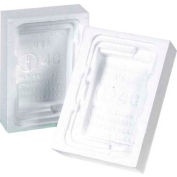 Global Industrial Foam Inserts 1 Gal. F Style Can, 33"L x 28"W x 16-1/4"H, White, 160/Pk