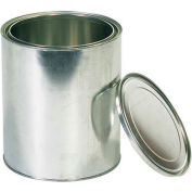 Global Industrial Metal Paint Cans, 1 Gal., Silver, 36/Pack