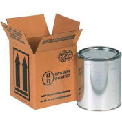 Global Industrial Haz Mat Boxes 1 Gal. Paint Can, 4-7/16"L x 4-7/16"W x 5"H, Kraft, 25/Pk