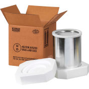 Global Industrial One 1 Gal. Foam Haz Mat Shipper Kit, 8-1/2"L x 8-1/2"W x 9-5/16"H