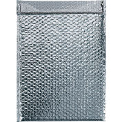 Global Industrial Cool Shield Thermal Bubble Mailers, 11"W x 15"L, Silver, 50/Pack
