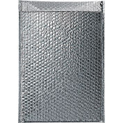 Global Industrial™ Cool Shield Thermal Bubble Mailers, 12"W x 17"L, Silver, 50/Pack