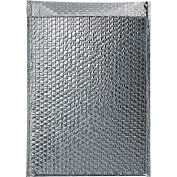 Global Industrial Cool Shield Thermal Bubble Mailers, 12"W x 17"L, Silver, 50/Pack