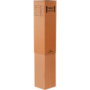 Global Industrial Inner Lamp Cardboard Corrugated Boxes, 12"L x 12"W x 46"H, Kraft - Pkg Qty 15