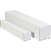 Global Industrial Square Mailing Tubes, 2"W x 2"D x 25"L, White - Pkg Qty 50