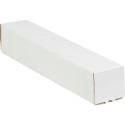 Square Mailing Tubes, 3"W x 3"D x 18"L, White - Pkg Qty 50