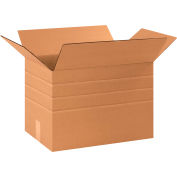 Multi-Depth Cardboard Corrugated Boxes 17-1/4" x 11-1/4" x 12" 200#/ECT-32 - Pkg Qty 25