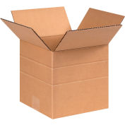Multi-Depth Cardboard Corrugated Boxes 8" x 8" x 8" 200#/ECT-32 - Pkg Qty 25
