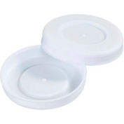 Plastic End Caps, 3" Dia., White, 100/Pack