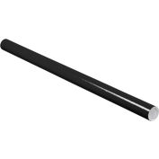 Colored Mailing Tubes with Caps 2" x 36", 0.06" Thick, Black - 50 Pack