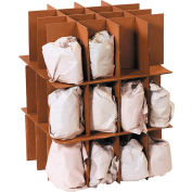 Dish Pack Partition Kit w/ 3 Sets Of Partitions & 2 Pads, 18"L x 18"W x 28"H, Kraft