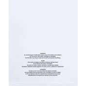 Global Industrial Flat Suffocation Warning Poly Bags, 12"W x 15"L, 1 Mil, Clear, 1000 Pack