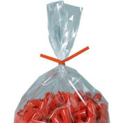 Global Industrial Paper Twist Ties, 12"L x 5/32"W, Orange, 2000/Pack