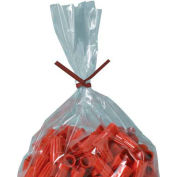 Global Industrial Twist Ties Open Type Bag, 4"L x 1/8"W, Red, 2000/Pack