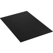 Global Industrial&#153; Plastic Corrugated Sheets, 96&quot;L x 48&quot;W, Black, Package of 10