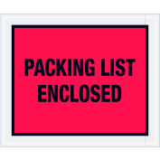Full Face Envelopes, "Packing List Enclosed" Print, 12"L x 10"W, Red, 500/Pack