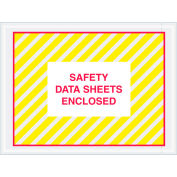 SDS Envelopes w/ "Safety Data Sheet Enclosed" Print, 6"L x 4-1/2"W, Yellow/Red, 1000/Pack