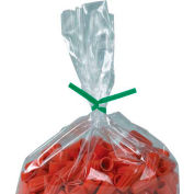 Global Industrial Plastic Twist Ties, 7"L x 5/32"W, Green, 2000/Pack