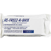 Re-Freez-R-Brix Cold Bricks, 31 Oz., 9"L x 4"W x 1-1/2"H, White/Blue, 6/Pack