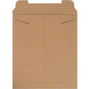Stayflats® Tab Lock Mailers, 15"L x 12-3/4"W, Kraft, 100/Pack