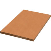 Single Wall Corrugated Sheets, 30"L x 24"W, Kraft - Pkg Qty 5