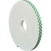 3M 4004 Double Sided Foam Tape 1/2" x 5 Yds. 1/4" Thick Natural