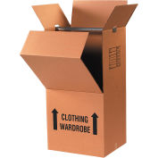 Global Industrial Wardrobe Boxes Combo Pack, 20"L x 20"W x 45"H, Kraft, 3/Pack