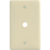 Bryant NP11AL Telephone and Coax Plate, 1-Gang, Standard, Almond Nylon, Box