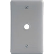 Bryant NP11GY Telephone and Coax Plate, 1-Gang, Standard, Gray Nylon, Box