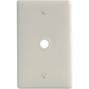 Bryant NP11LA Telephone and Coax Plate, 1-Gang, Standard, Light Almond Nylon