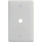 Bryant® Standard White Telephone And Coax Plate, 1-Gang - Pkg Qty 25