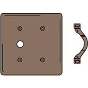 Bryant NP1214 Telehone Blank Combo Plate, 2-Gang, Standard, Brown Nylon
