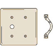 Bryant NP1214I Telehone Blank Combo Plate, 2-Gang, Standard, Ivory Nylon