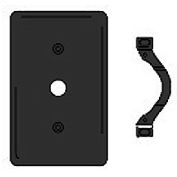 Bryant NP12BK Telephone and Coax Plate, 1-Gang, Standard, Black Nylon, Strap