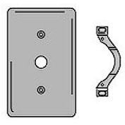 Bryant NP12GY Telephone and Coax Plate, 1-Gang, Standard, Gray Nylon, Strap