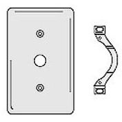 Bryant NP12W Telephone and Coax Plate, 1-Gang, Standard, White Nylon, Strap