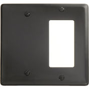 Bryant NP1326BK Blank Styleline Combo Plate, 2-Gang, Standard, Black Nylon