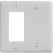 Bryant NP1326W Blank Styleline Combo Plate, 2-Gang, Standard, White Nylon