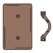 Bryant NP14 Strap Mounted Blank Plate, 1-Gang, Standard, Brown Nylon