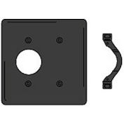 Bryant NP147BK Single Blank Combo Plate, 2-Gang, Standard, Black Nylon