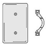 Bryant NP14W Strap Mounted Blank Plate, 1-Gang, Standard, White Nylon